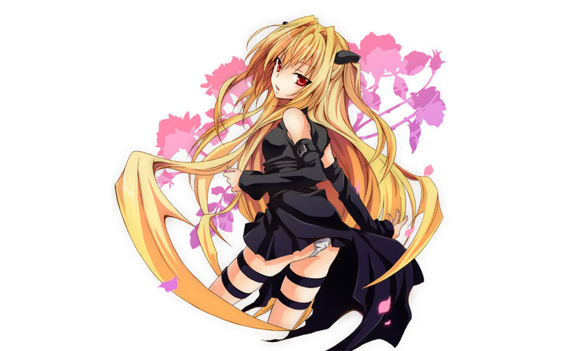 anime girl with long blonde hair