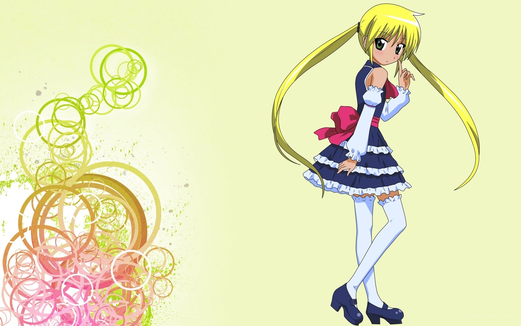 anime girl with long blonde hair