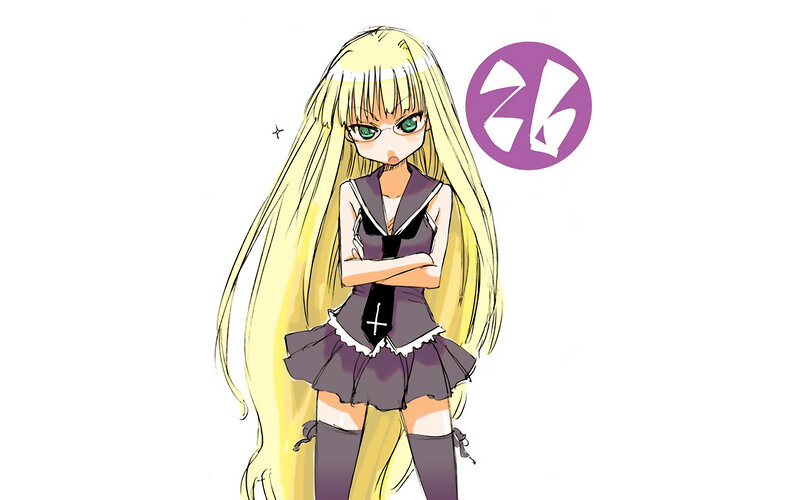 anime girl with long blonde hair