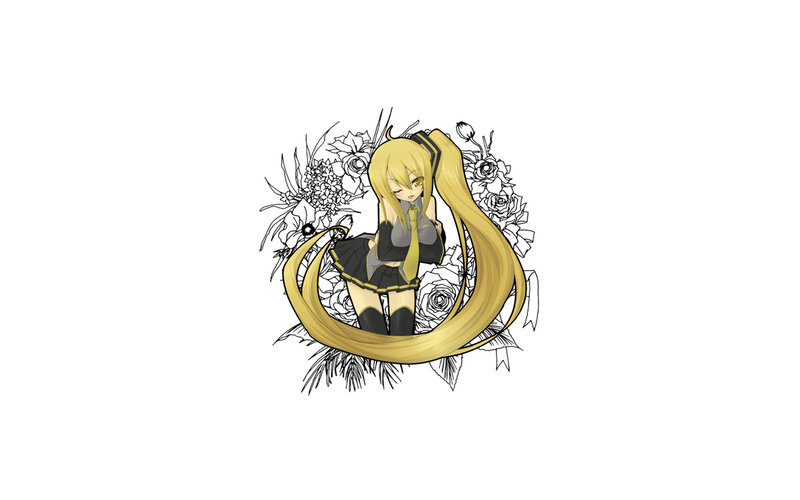 anime girl with long blonde hair