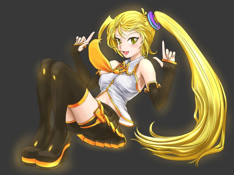 anime girl with long blonde hair