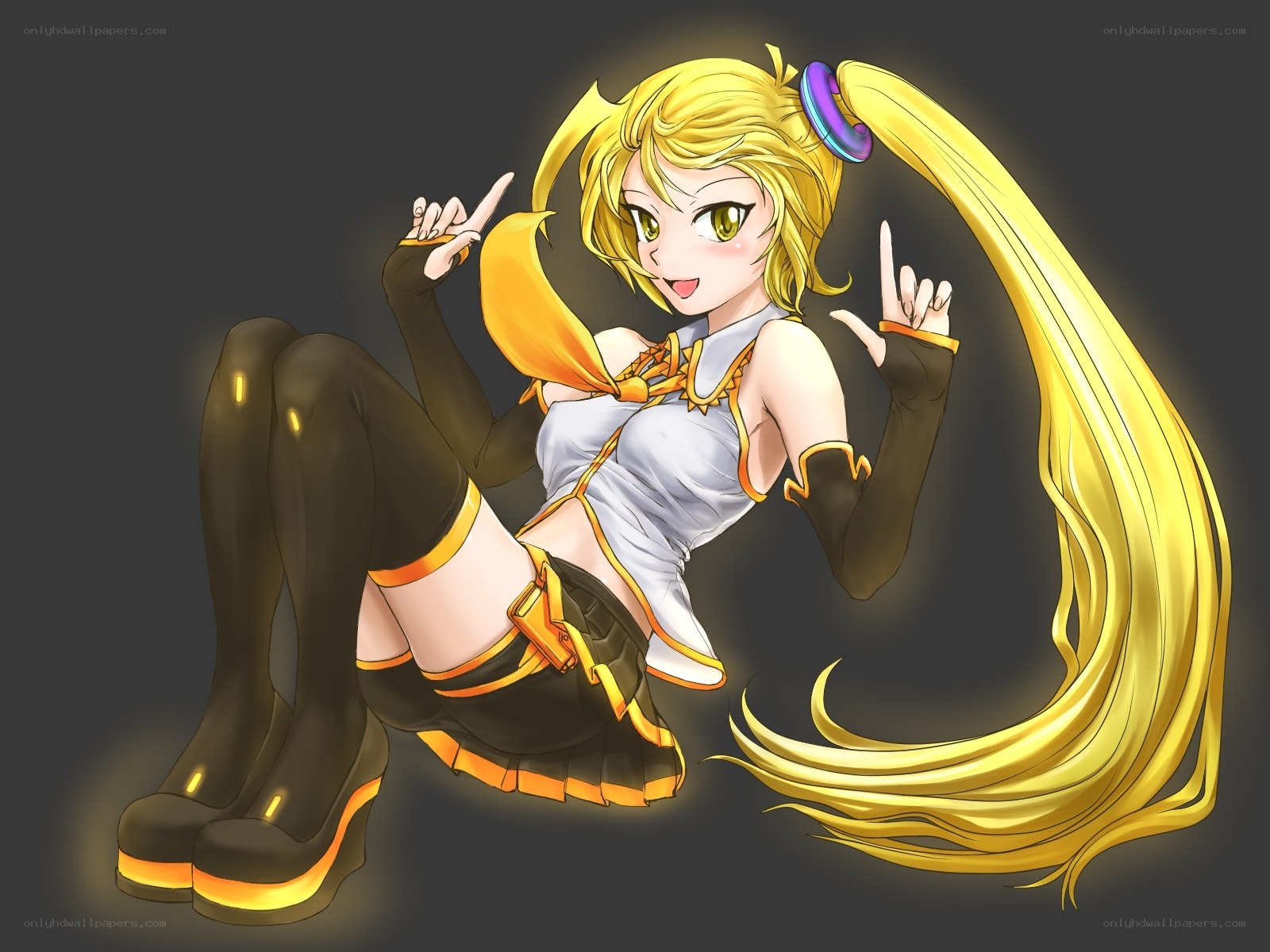 anime girl with long blonde hair