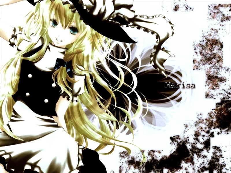 Anime girl with long blonde hair