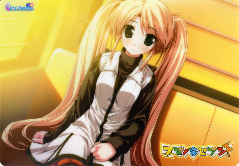 Anime girl with long blonde hair