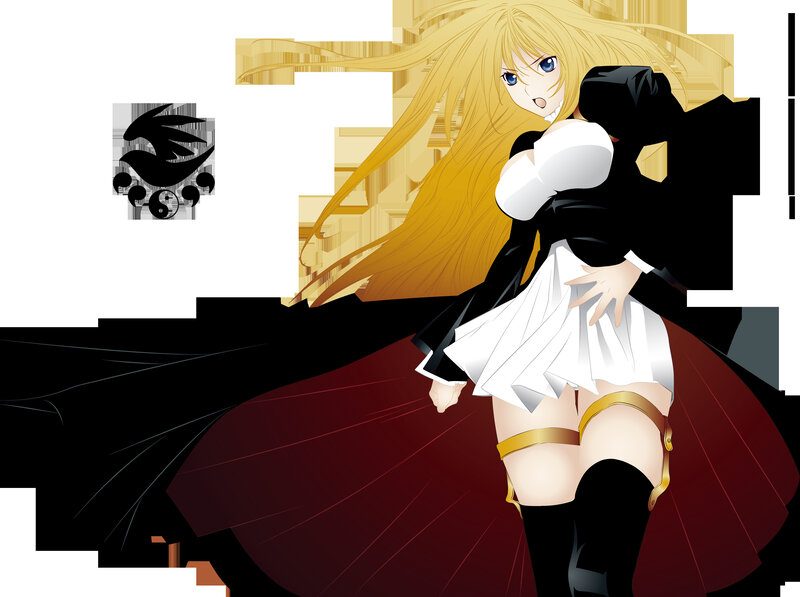 anime girl with long blonde hair