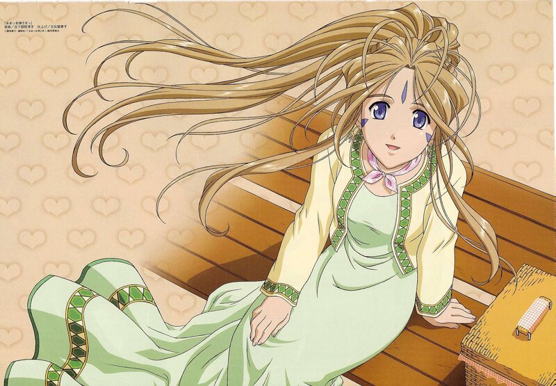 anime girl with long blonde hair
