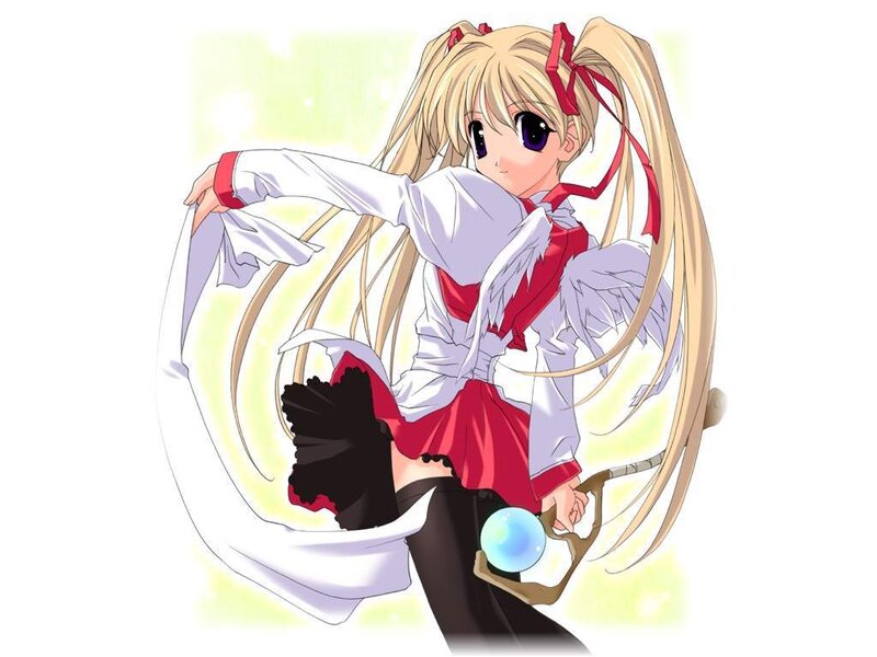 anime girl with long blonde hair