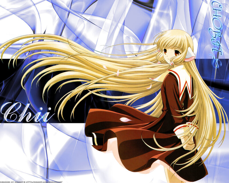 Anime girl with long blonde hair