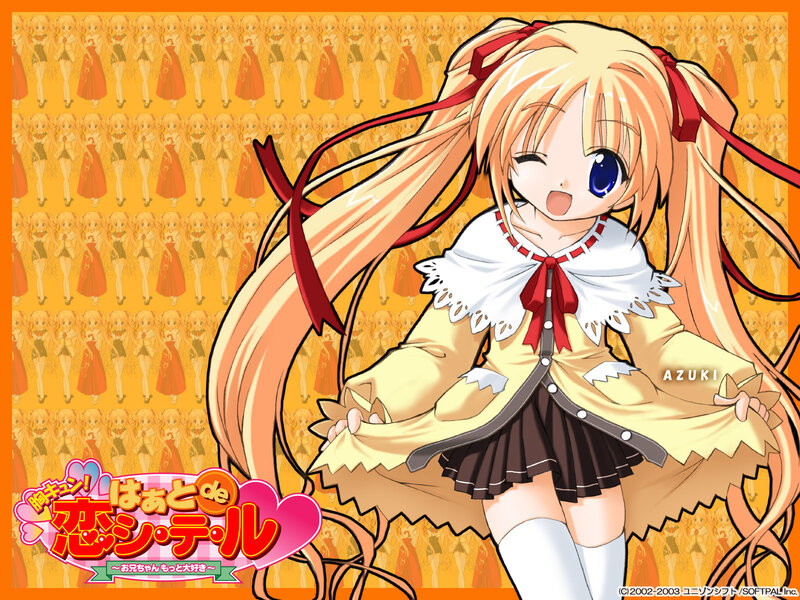 Anime girl with long blonde hair