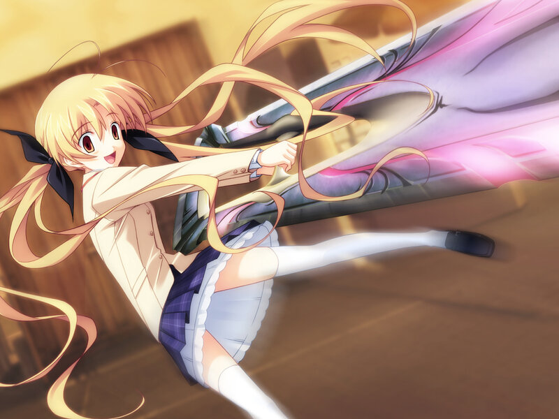 anime girl with long blonde hair
