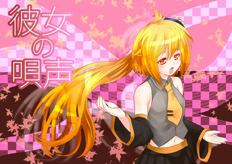 Anime girl with long blonde hair