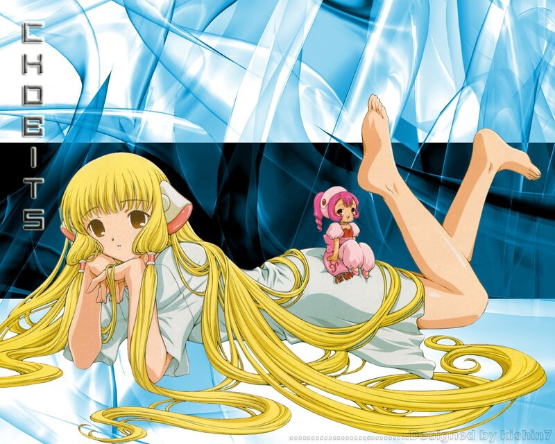 Anime girl with long blonde hair