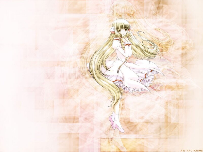 Anime girl with long blonde hair