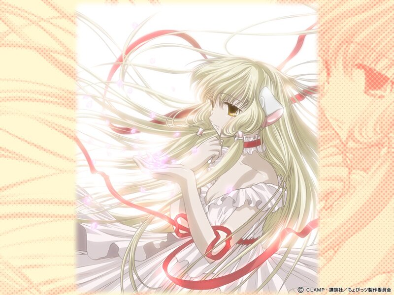 Anime girl with long blonde hair