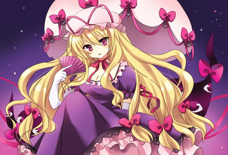 anime girl with long blonde hair