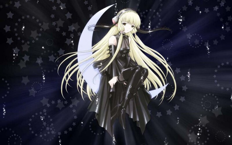 anime girl with long blonde hair