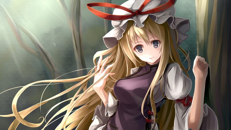 anime girl with long blonde hair