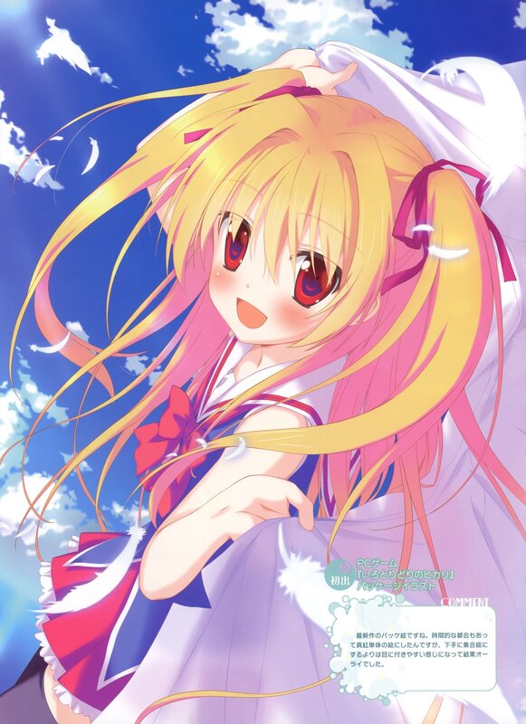 Anime girl with long blonde hair