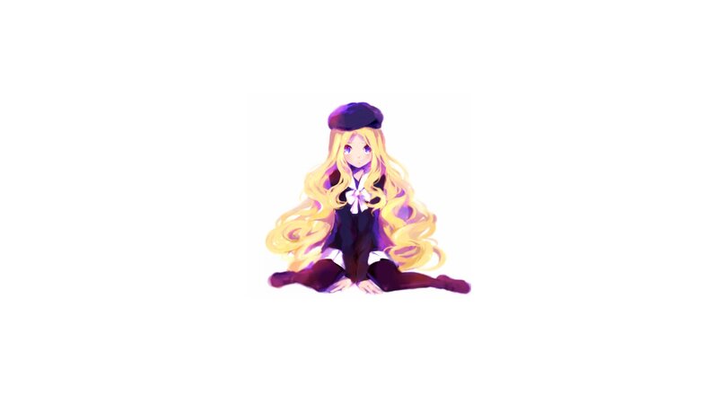 anime girl with long blonde hair