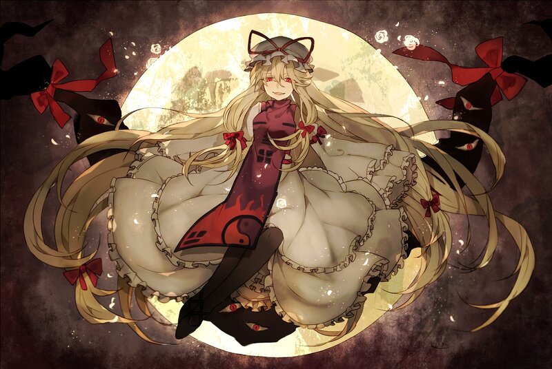 Anime girl with long blonde hair