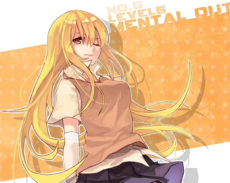 Anime girl with long blonde hair