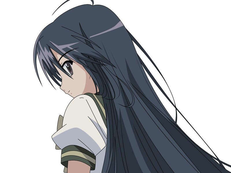 anime girl with long dark hair