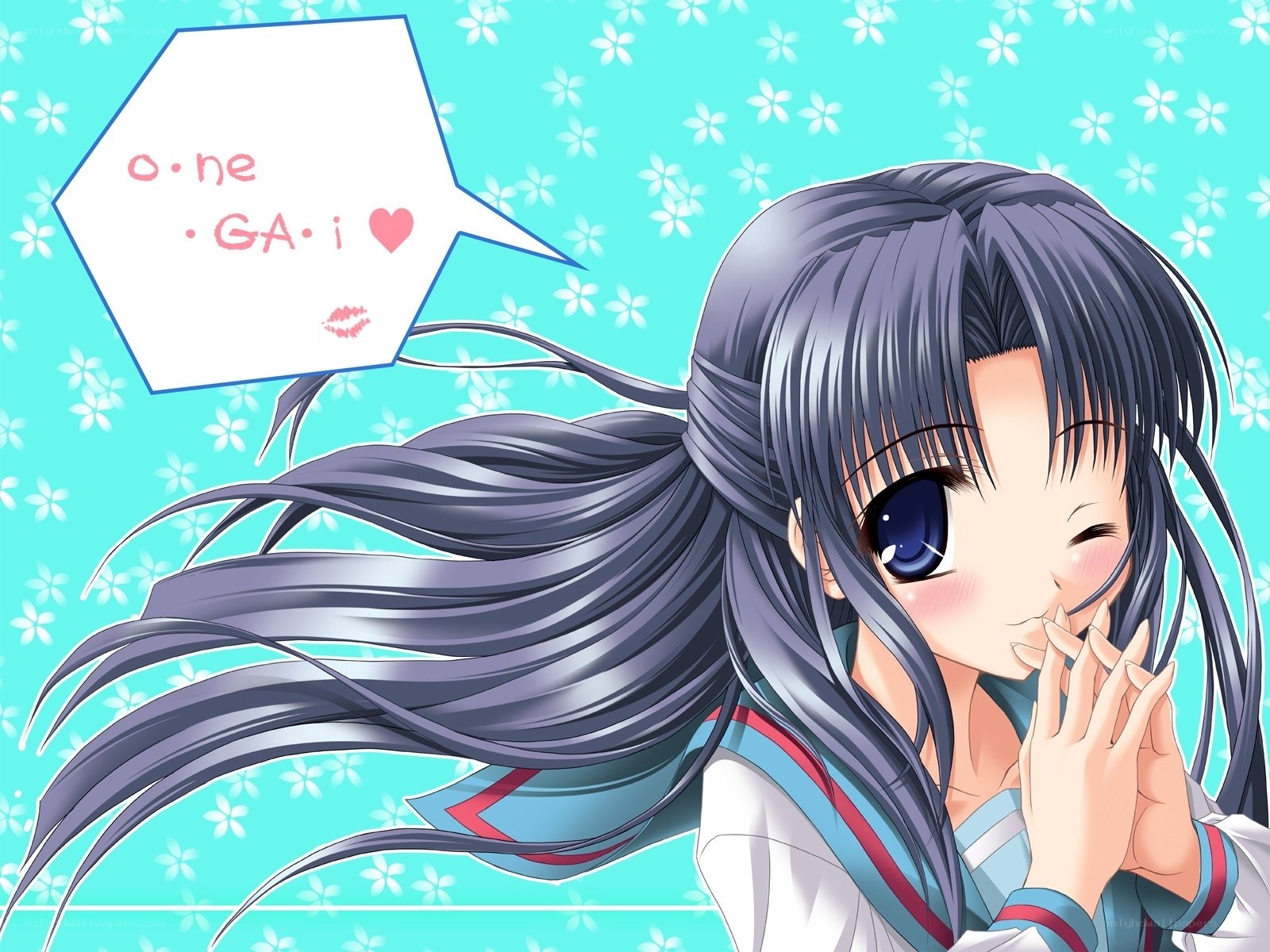 anime girl with long hair