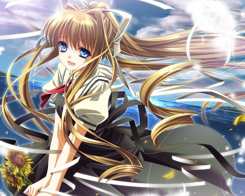 Anime girl with long hair
