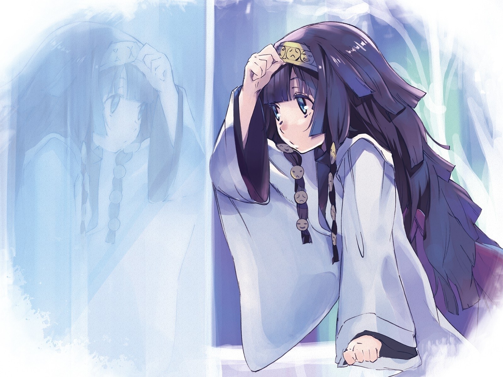 anime girl with long hair