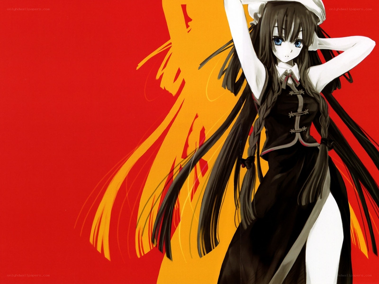 anime girl with long hair