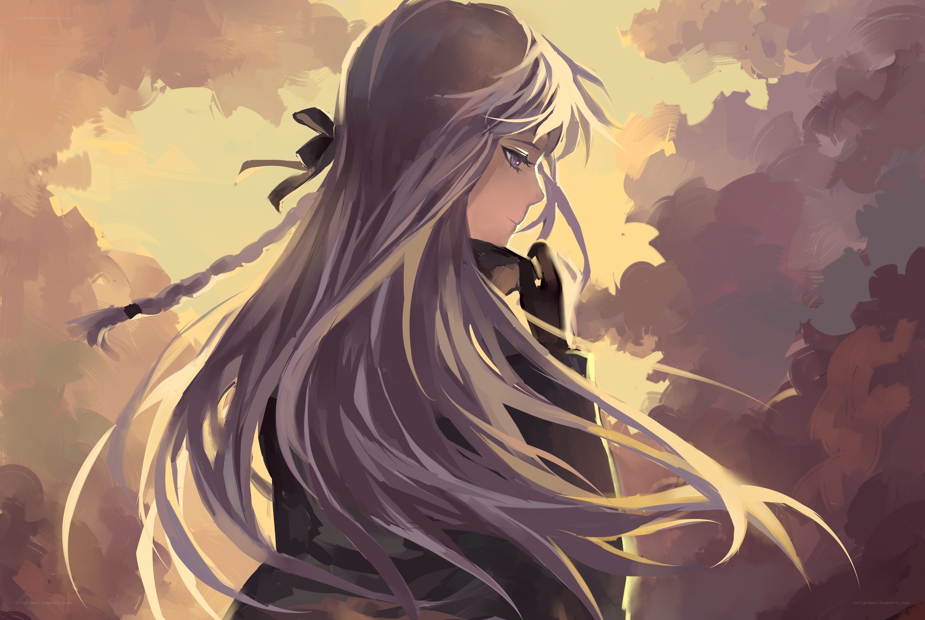 anime girl with long hair
