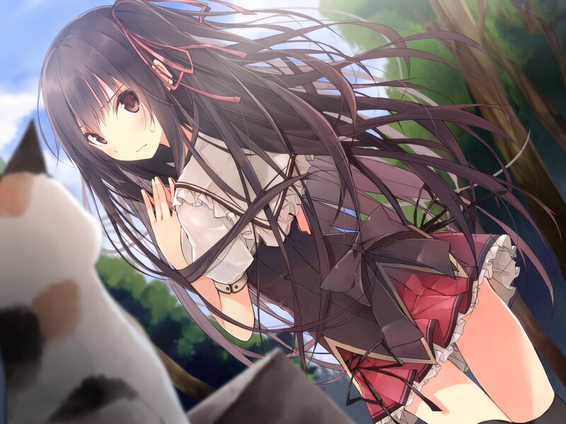 anime girl with long hair