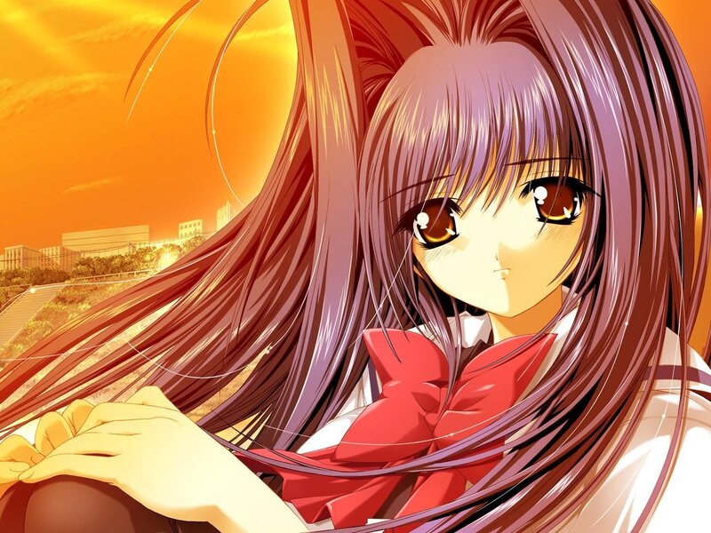anime girl with long hair