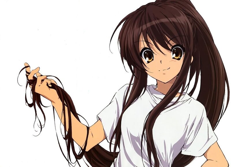 anime girl with long hair
