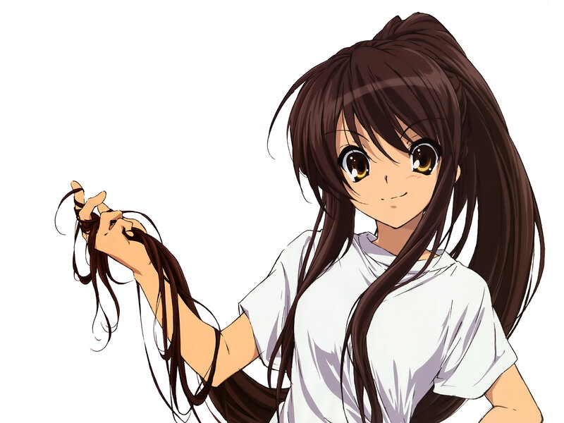 anime girl with long hair