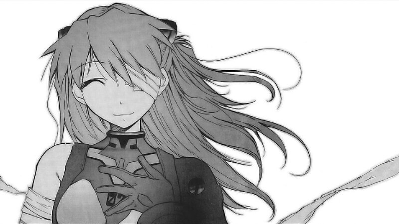 Anime Girl with Long Hair — Black, Calm, Manga, Eyes, Hands