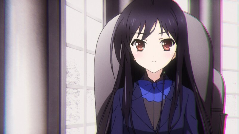 Anime Girl with Long Hair — Black, Calm, Morning