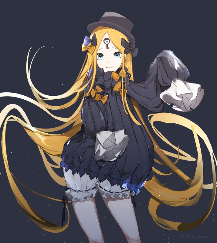 Anime Girl with Long Hair — Black, Calm, Night