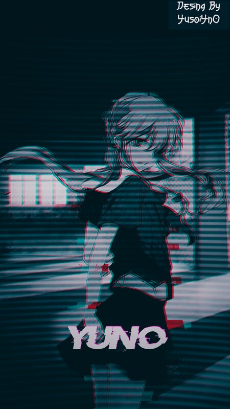 Anime Girl with Long Hair — Black, Dark, Night, Digital Art