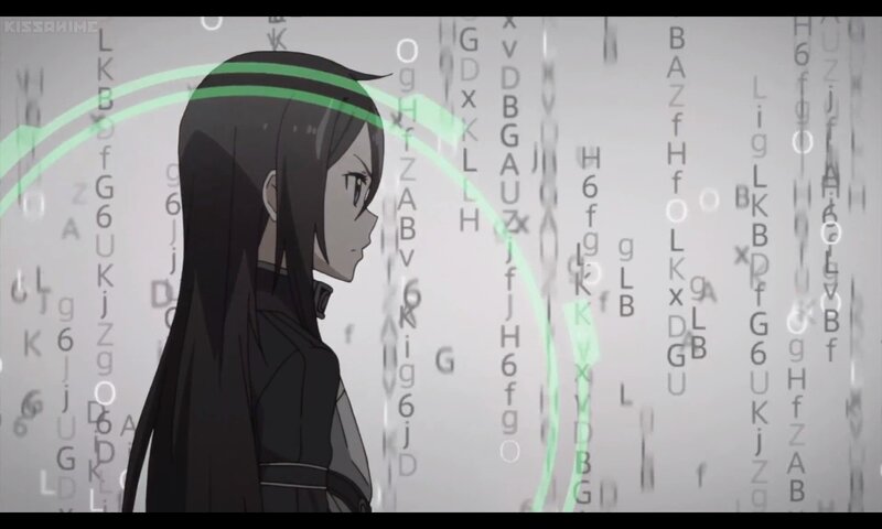 Anime Girl with Long Hair — Black, Dramatic, Digital Code