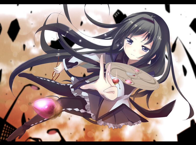 Anime Girl with Long Hair — Black, Dramatic, Long Black Hair
