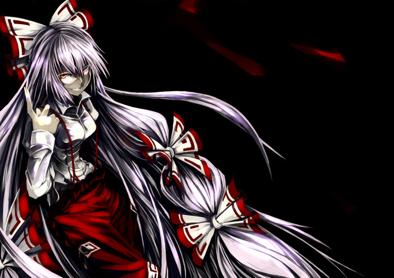Anime Girl with Long Hair — Black, Dramatic, Long Hair