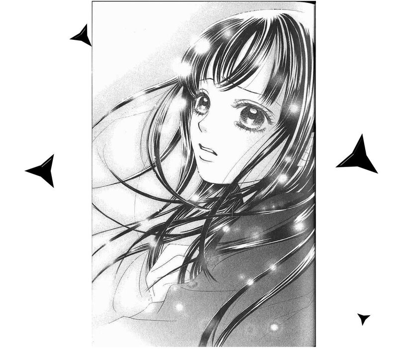 Anime Girl with Long Hair — Black, Dramatic, Manga, Eyes