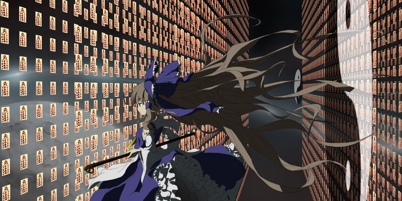 Anime Girl with Long Hair — Blue, Dramatic, Long Brown Hair