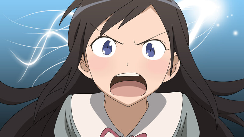 Anime Girl with Long Hair — Blue, Dramatic, School Uniform, Blue Eyes