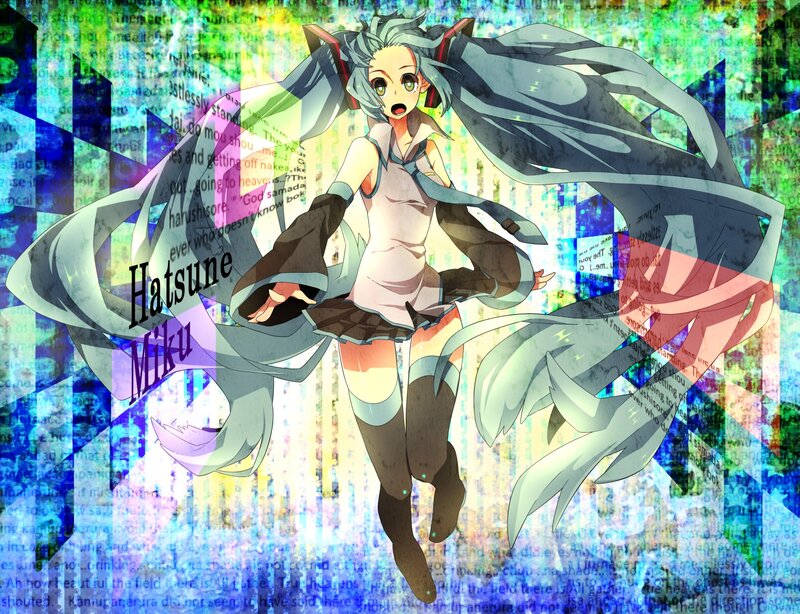 Anime Girl with Long Hair — Blue, Dynamic, Long Hair, Digital Background