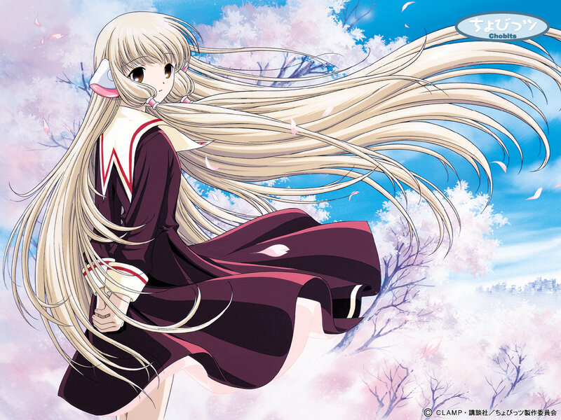 Anime Girl with Long Hair — Blue, Serene, Spring, Manga