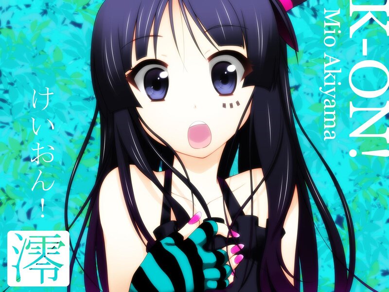 Anime Girl with Long Hair — Blue, Surprised, Gloves