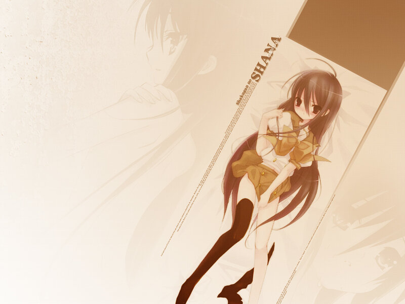 Anime Girl with Long Hair — Brown, Calm, School Uniform, Pillow