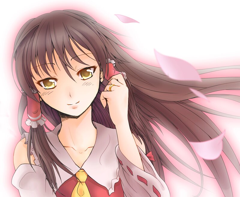 Anime Girl with Long Hair — Brown, Calm, Spring, Eyes